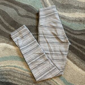 LULULEMON HIGH TIMES STRIPED LEGGINGS